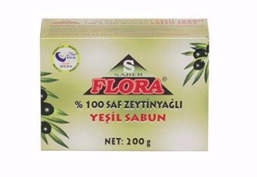 Flora Zeytinyağlı Yeşil Sabun 200 Gr resmi