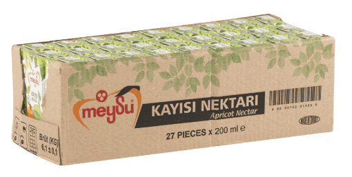 [Kutu] Meysu Kayısı Nektarı Koli 200 ml (27'li Paket) resmi