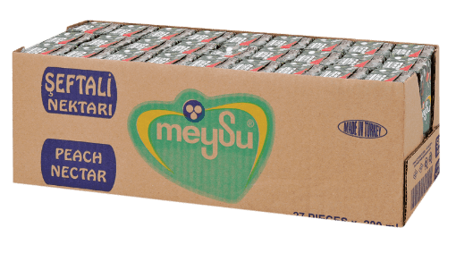 [Kutu] Meysu Şeftali Nektarı Koli 200 ml (27'li Paket) resmi