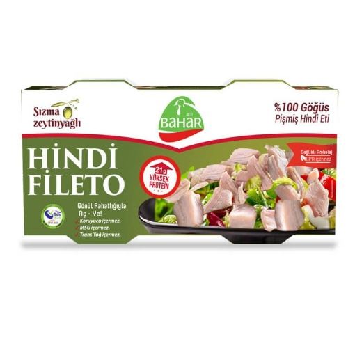 Bahar Pişmiş Hindi Fileto 2x120 Gr resmi