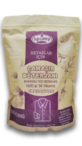 Spumy Borakslı Çamaşır Deterjanı Beyazlar 1600 Gr resmi