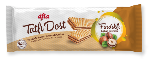 Afia Tatlı Dost Fındıklı Kremalı Kakaolu Gofret 140 Gr resmi