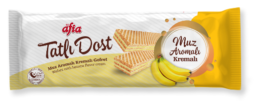 Afia Tatlı Dost Muzlu Kremalı Gofret 140 Gr resmi