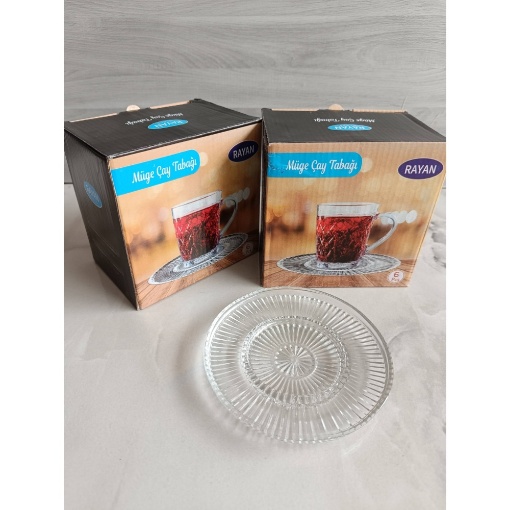 Rayan Müge Çay Tabağı (6'lı Paket) resmi