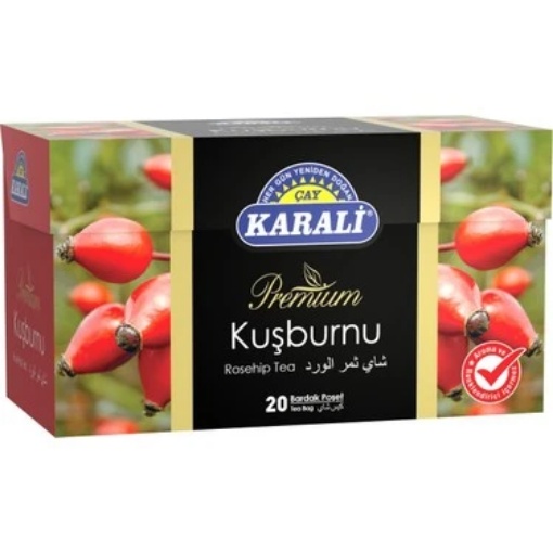 Karali Kuşburnu Poşet Çay (20'li Bardak) resmi