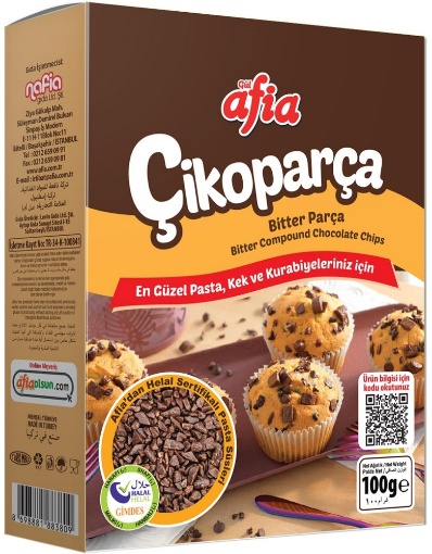 Afia Çikoparça Bitter Çikolata 100 Gr resmi