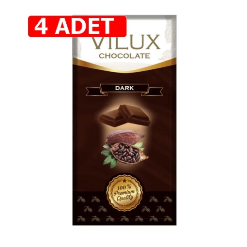 [Kampanya] Milat Vilux Bitter Çikolata 70 Gr  (4 Adet) resmi