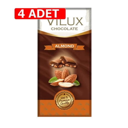 [Kampanya] Milat Vilux Bademli Çikolata 70 Gr  (4 Adet) resmi