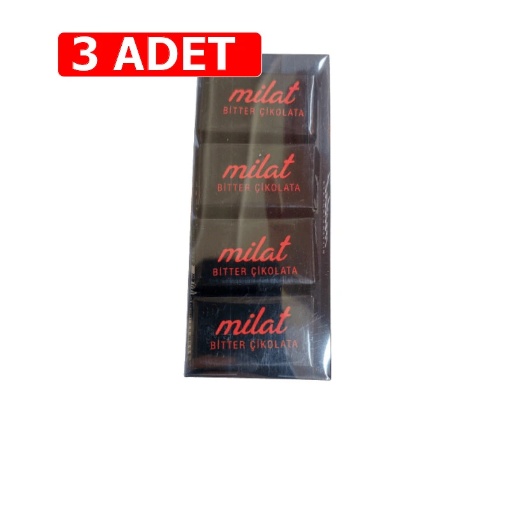 [Kampanya] Milat Napoliten Bitter Çikolata 36 Gr (8'li Paket)  (3 Adet) resmi