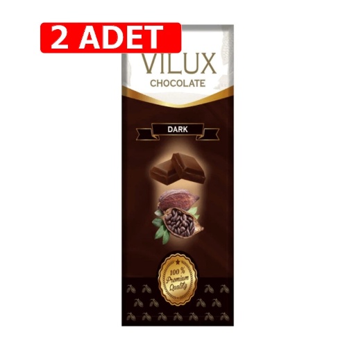 [Kampanya] Milat Vilux Bitter Çikolata 40 Gr  (2 Adet) resmi