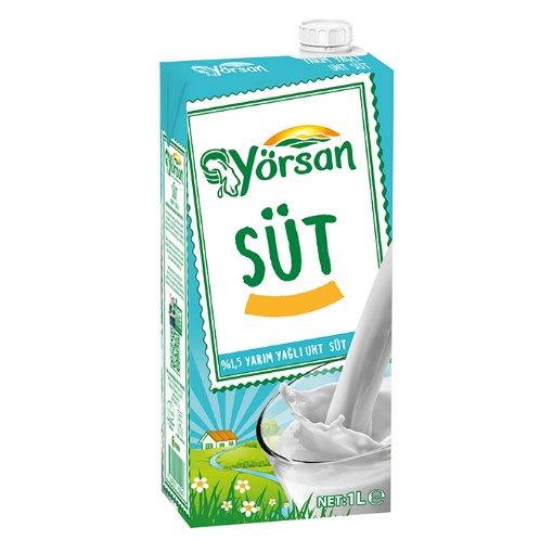 Yörsan Yarım Yağlı Süt 1 Lt resmi