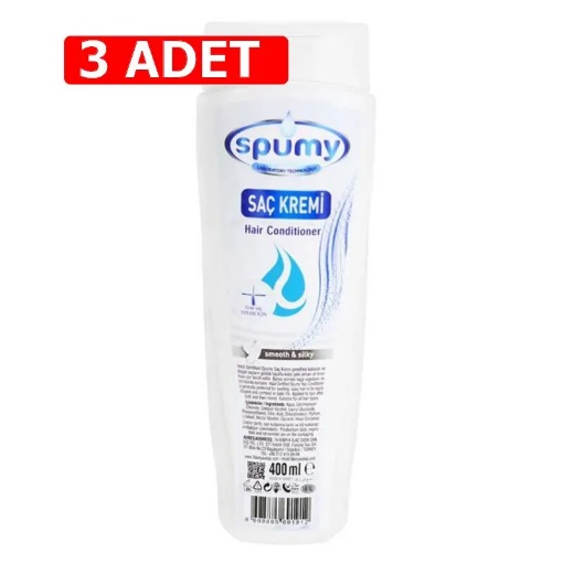 [Kampanya] Spumy Yıpranmış Saçlar İçin Saç Kremi 400 ml  (3 Adet) resmi