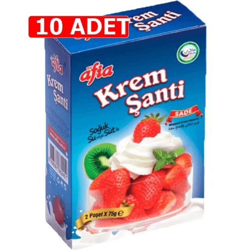 [Kampanya] Afia Krem Şanti Sade 75 Gr (2'li Paket) (10 Adet) resmi