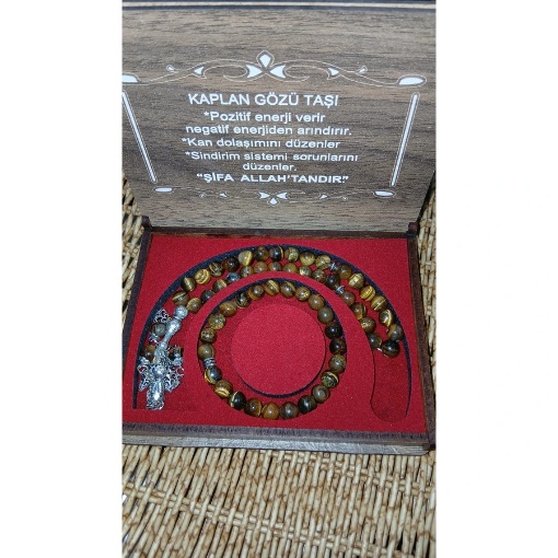 Kaplangözü Tesbih Seti Ahşap Kutuda resmi