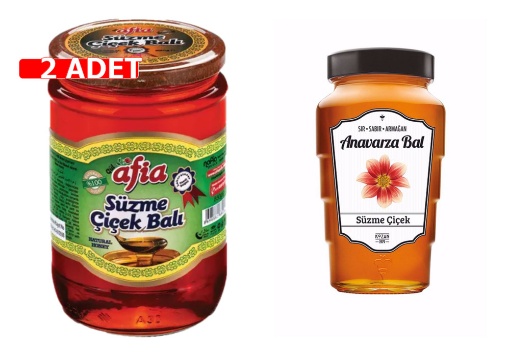 [Kampanya] Anavarza Süzme Çiçek Balı 450 Gr + Afia Süzme Çam Balı 850 Gr (2 Adet) resmi